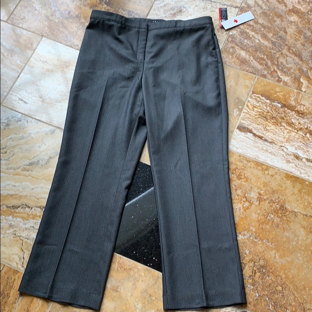 Tribal textured slacks black/hexagon pattern NWT